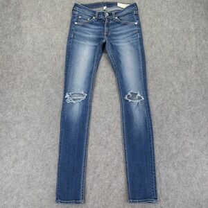 Rag & Bone Womens Distressed Skinny Jean Size 25 (Measures 27x28.5)